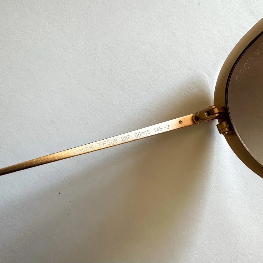 Tom Ford Dashel TF508 Aviator Unisex Sunglasses in Rose Gold EUC